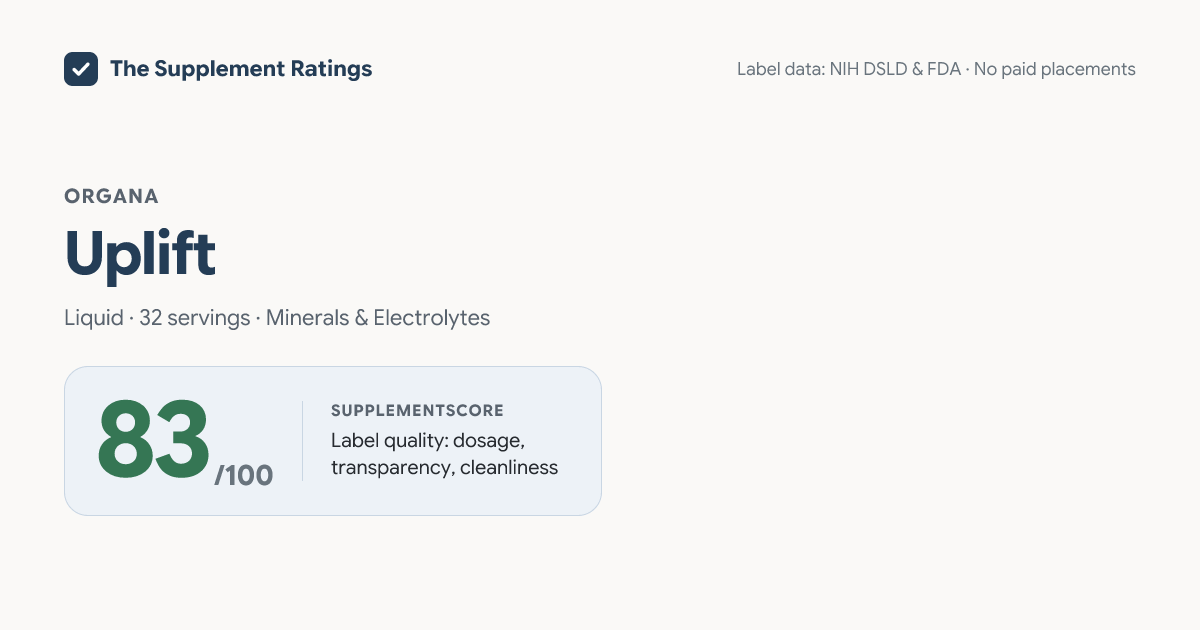Uplift — 83/100 SupplementScore | The Supplement Ratings