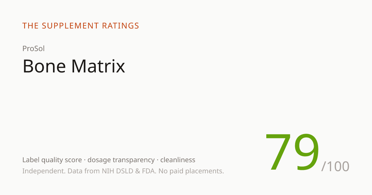Bone Matrix — 79/100 SupplementScore | The Supplement Ratings